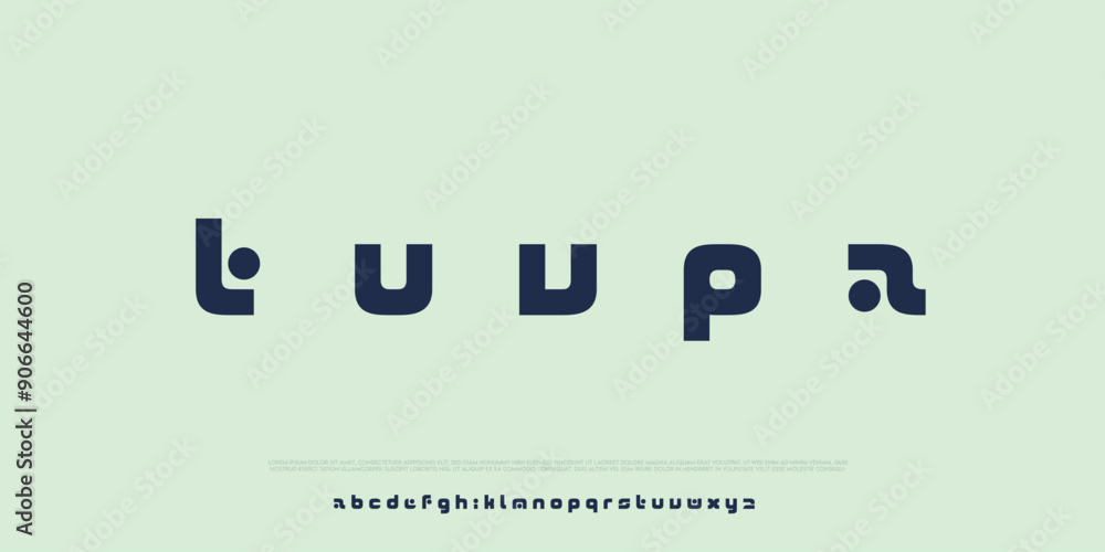 Obraz premium Elegant Minimalist Sans Serif Font with Modern Line Design 