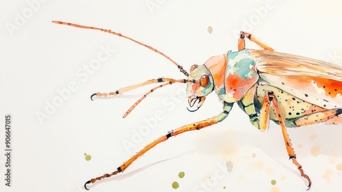 Wallpaper Mural Watercolor Painting of a Beetle Torontodigital.ca