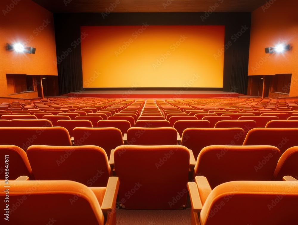 Fototapeta premium Empty theater ready for a magical evening of arts and entertainment