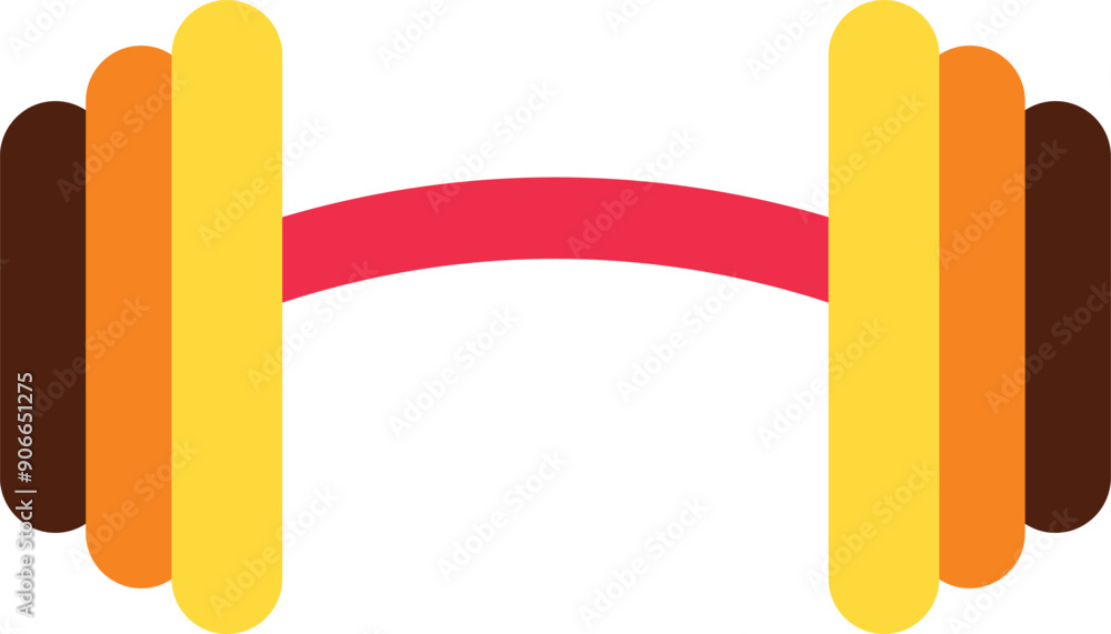 Flat Style colorful Dumbbell Icon. Flat Style colorful Dumbbell Icon.