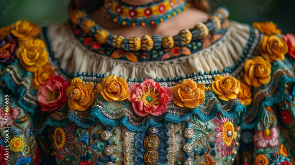Dia de los Muertos. catrin's costume, featuring traditional charro suit adorned with embroidery and intricate details, reflecting the elegance and cultural significance of this attire. Dia de los Muertos. catrin's costume, featuring traditional charro suit adorned with embroidery and intricate details, reflecting the elegance and cultural significance of this attire.