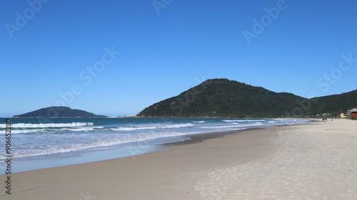 A sunny day at  Lagoinha da Ponta das Canas beach, Florianópolis, Santa Catarina, Brazil.