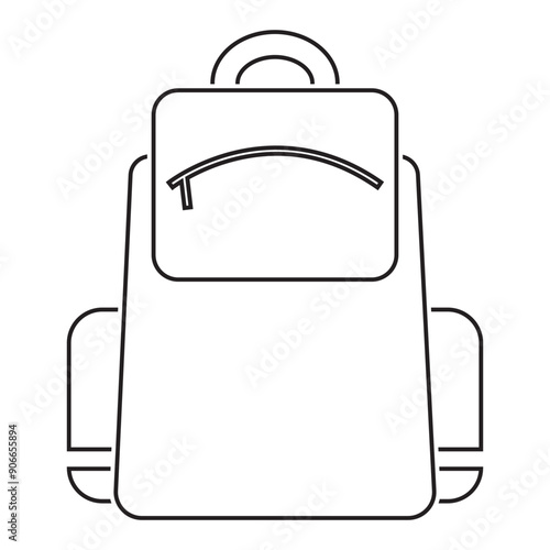 Backpack icon set. School bag sign set. Cartoon style. Vector illustration. EPS 10/AI