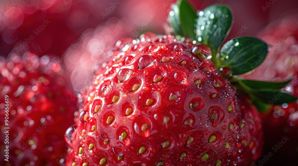 close up of a strawberry close up of a strawberry
