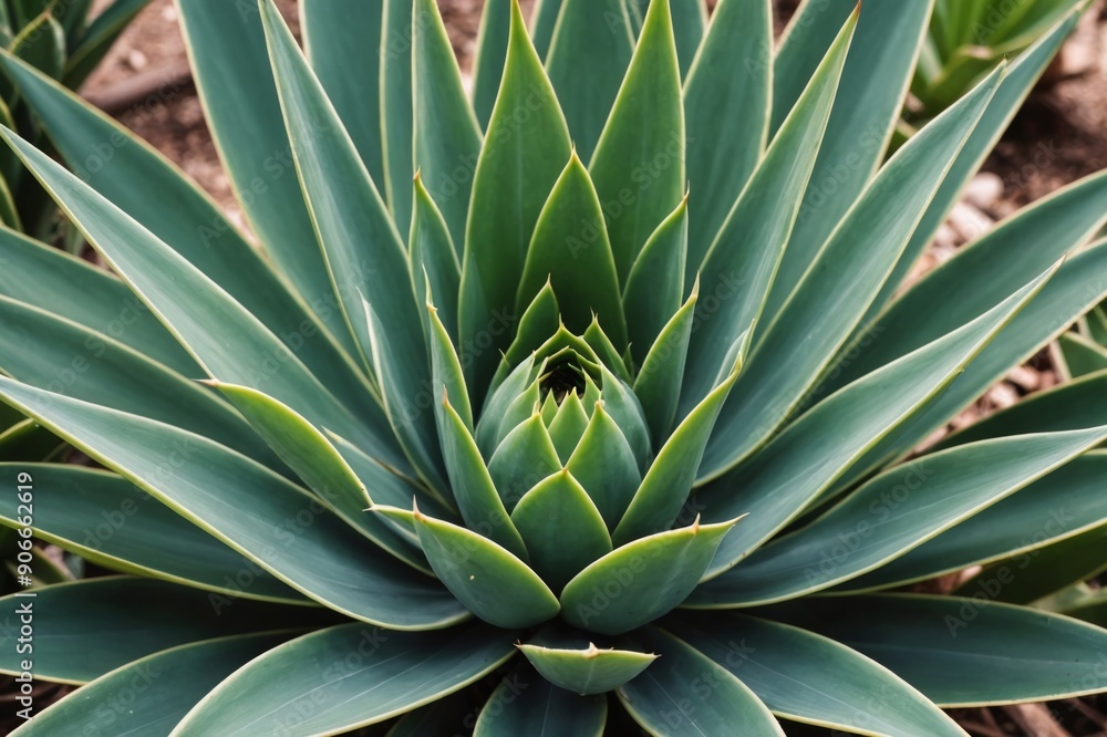 Cactus plant Agave attenuata leaves soft details, Natural green abstract background. Cactus plant Agave attenuata leaves soft details, Natural green abstract background.