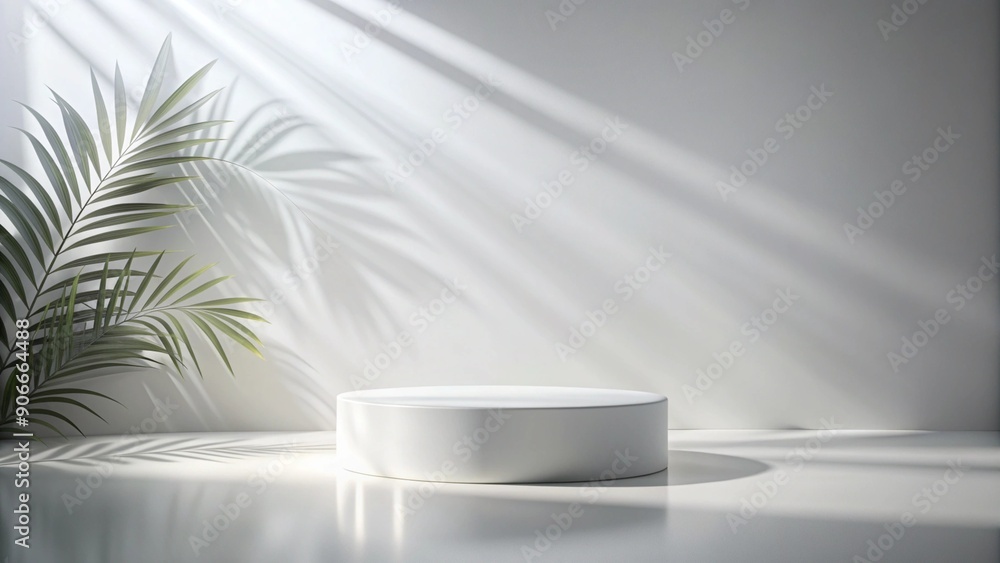 White background for product presentation with beautiful lights and shadows White background for product presentation with beautiful lights and shadows