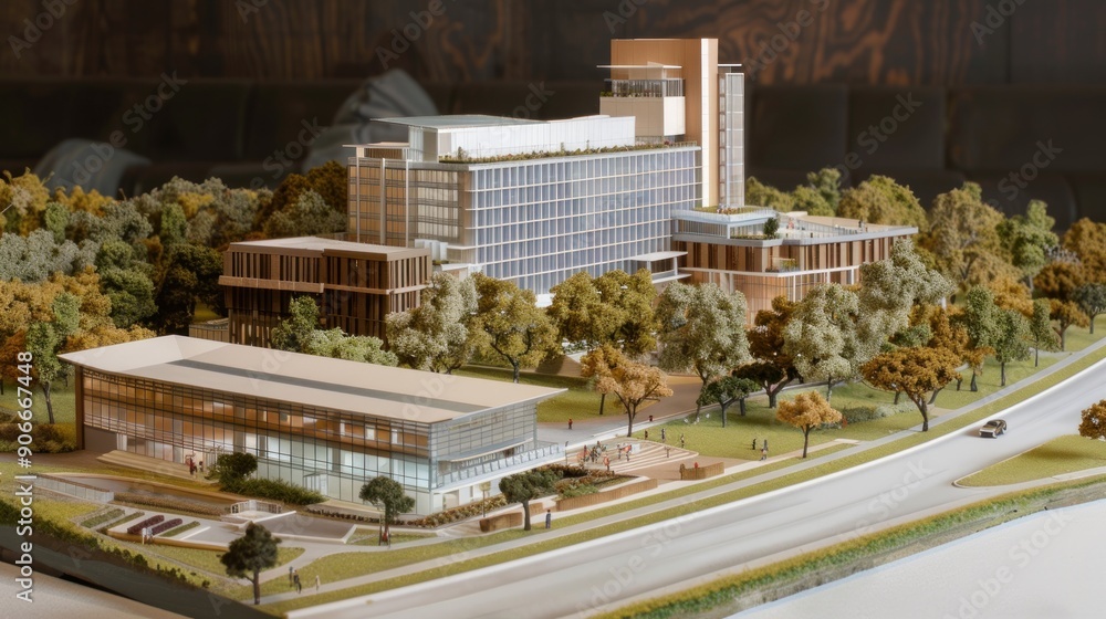 Corporate Headquarters Maquette Rendering Corporate Headquarters Maquette Rendering