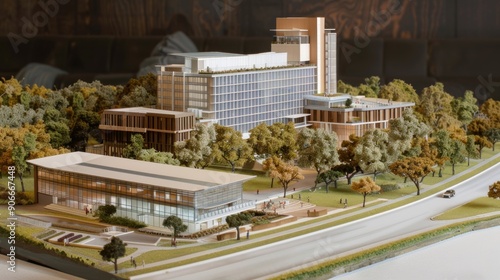 Corporate Headquarters Maquette Rendering