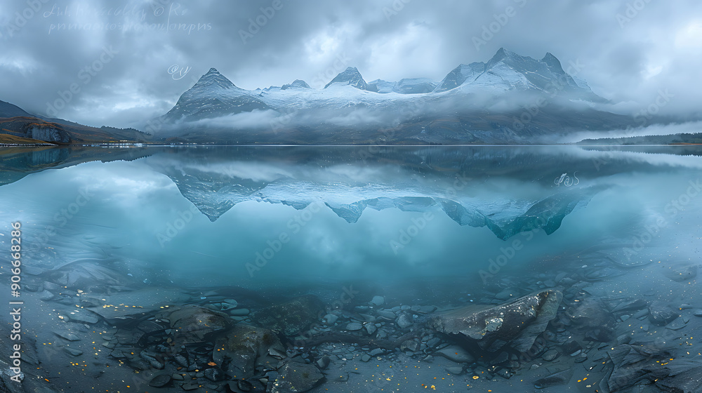 Impressive summer view of Lovatnet Lake, Municipality of Stryn, Sogn og Fjordane County, Norway. Impressive summer view of Lovatnet Lake, Municipality of Stryn, Sogn og Fjordane County, Norway.