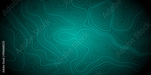 Abstract background wavy topographic line map. Contour geography map grid abstract backdrop. Seamless pattern and banner design. Modern and dynamic feel to topographic mapping vector illustration.