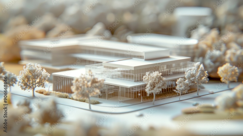 Corporate Headquarters Expansion Maquette Visualization Corporate Headquarters Expansion Maquette Visualization