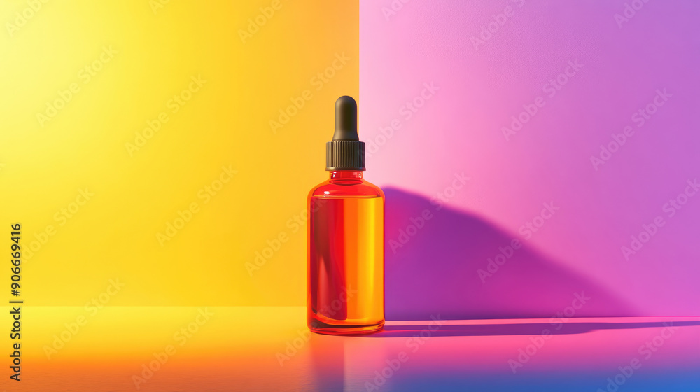 A Vibrant Glass Bottle Casting Colorful Shadows That Enhance Its Surrounding Atmosphere A Vibrant Glass Bottle Casting Colorful Shadows That Enhance Its Surrounding Atmosphere