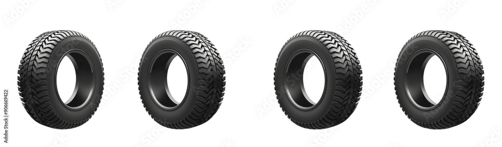 Set of black wheels isolated on white or transparent background Set of black wheels isolated on white or transparent background