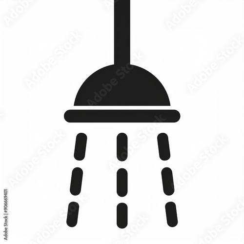 shower icon isolated on white