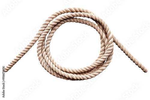 Curled Rope PNG twisted rope isolated on white and transparent background - rope knot Free strong string industrial Concept