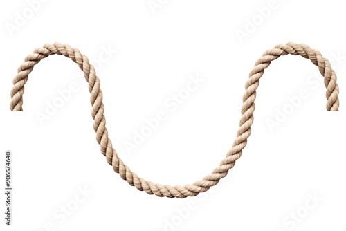 Curled Rope PNG twisted rope isolated on white and transparent background - rope knot Free strong string industrial Concept photo