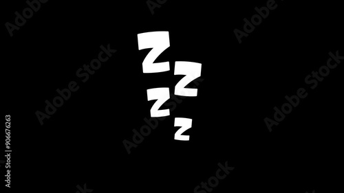 zzz sleep animation pack on transparent background