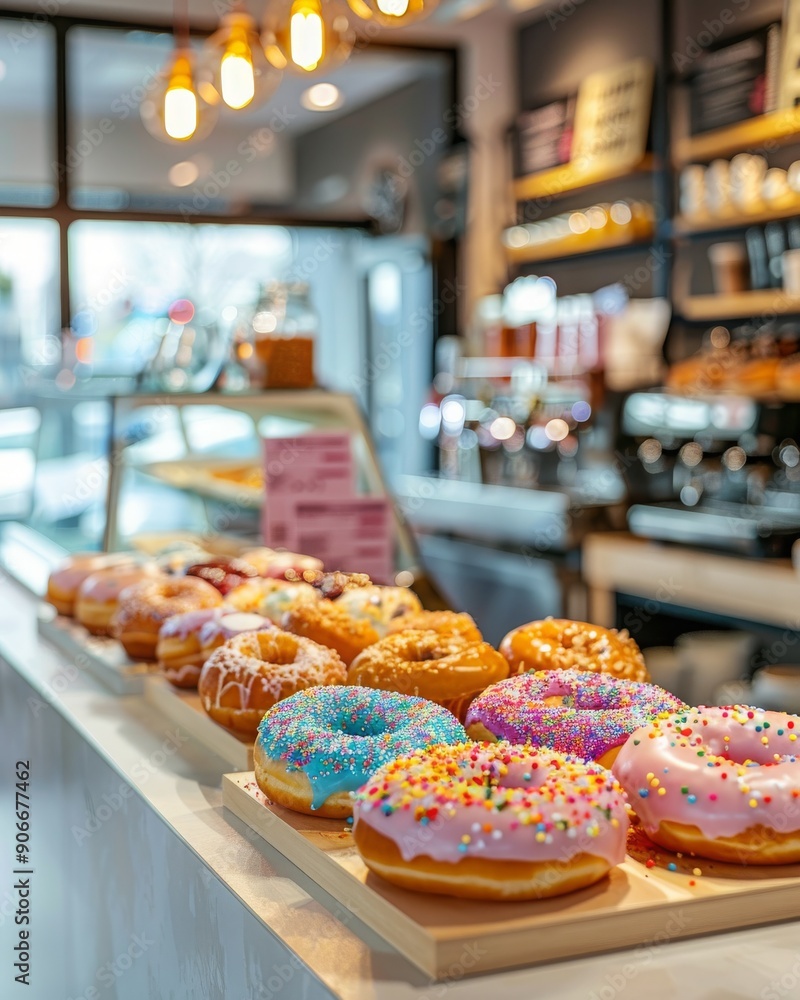 A variety donuts with different flavours, colors and toppings. A variety donuts with different flavours, colors and toppings.