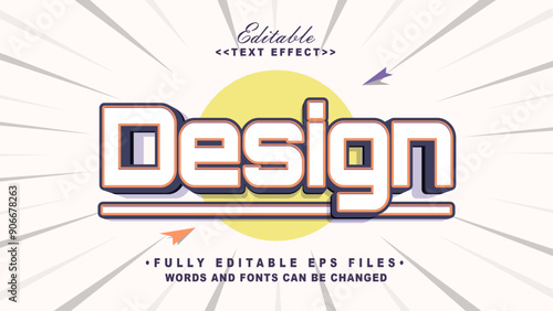 editable modern design text effect.typhography logo
