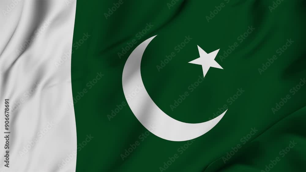 A beautiful view of the Pakistan flag video. 3d flag-waving video. Pakistan flag 4K resolution. A beautiful view of the Pakistan flag video. 3d flag-waving video. Pakistan flag 4K resolution.
