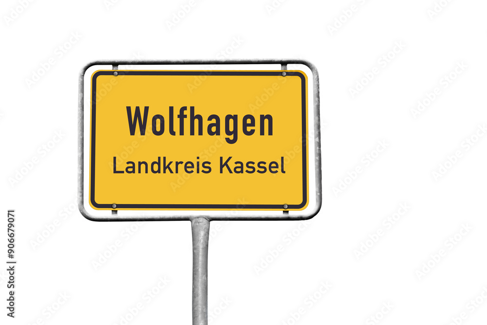 Ortstafel, Wolfhagen, Landkreis Kassel, freigestellt als PNG, (Symbolbild) Ortstafel, Wolfhagen, Landkreis Kassel, freigestellt als PNG, (Symbolbild)