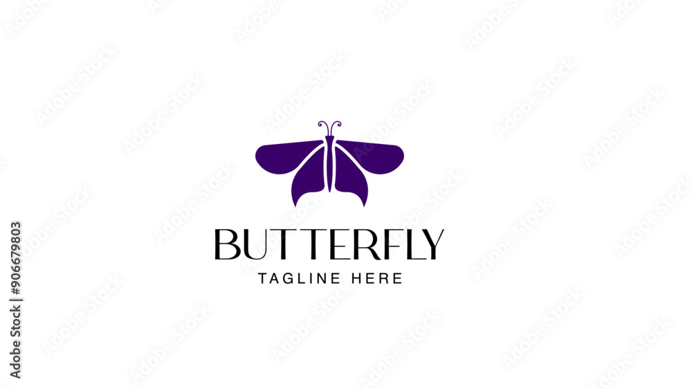Minimalist Luxury Butterfly Logo Design in vector Minimalist Luxury Butterfly Logo Design in vector