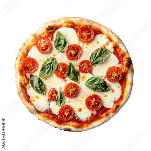 Pizza Margherita Isolated o...