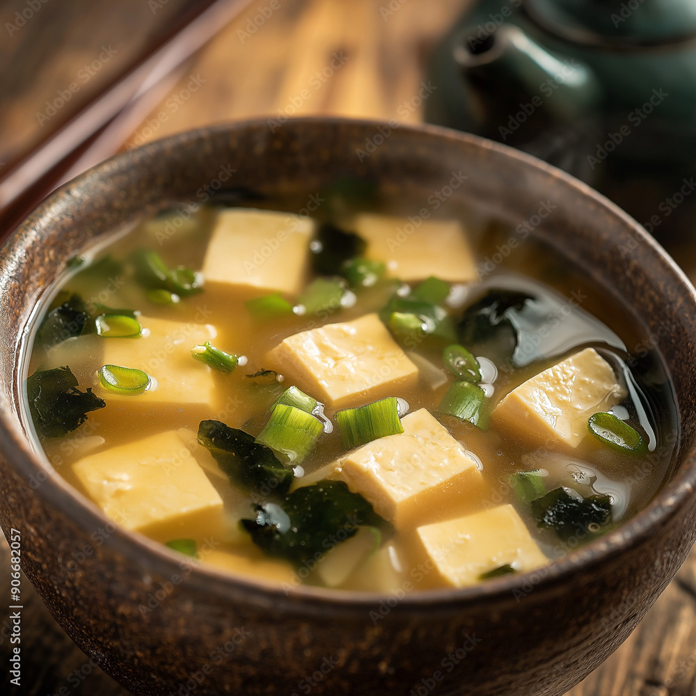 bowl of tofu soup bowl of tofu soup