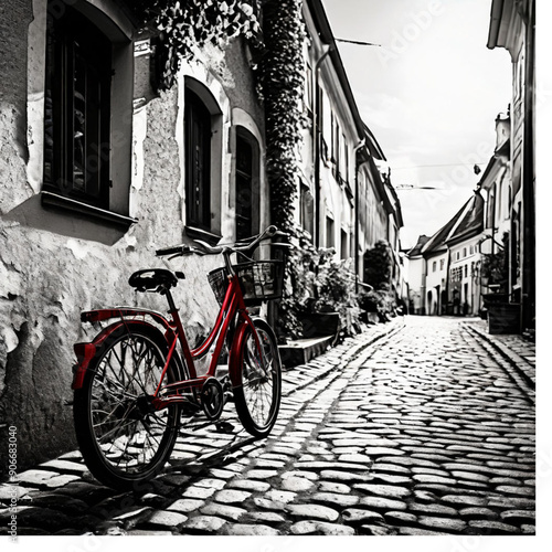 old bicycle in the city