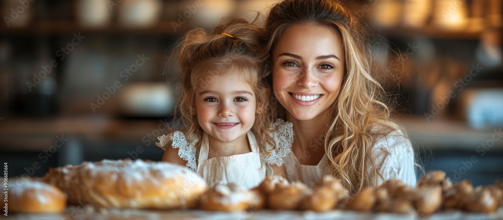 Baking Bond: Mother and Daughter Creating Delights Together