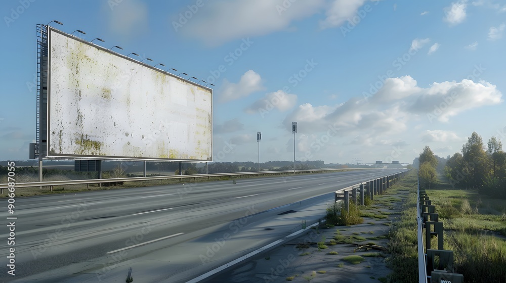 Empty Billboard on a Rural Highway Empty Billboard on a Rural Highway