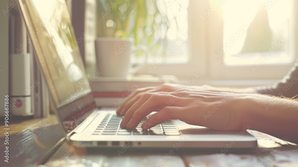 Hands Typing on Laptop Hands Typing on Laptop