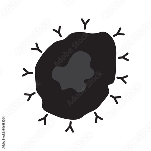 t cell glyph icon 