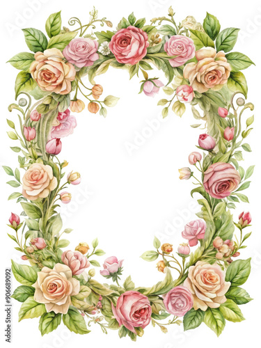 Vintage Watercolor Frame Transparent PNG
