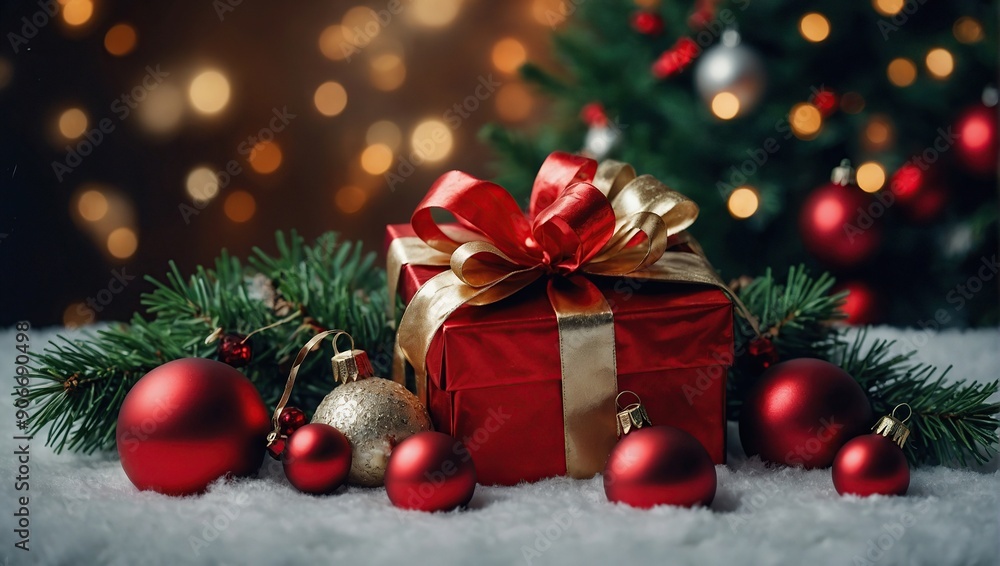 Christmas background with christmas gifts decoration Christmas background with christmas gifts decoration