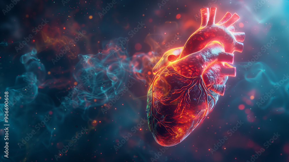 Anatomy of the heart's electrical system for controlling heart rhythm. Anatomy of the heart's electrical system for controlling heart rhythm.