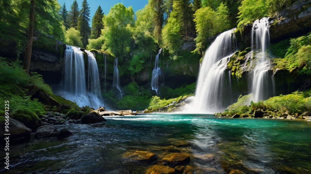 Fototapeta premium waterfall in the forest