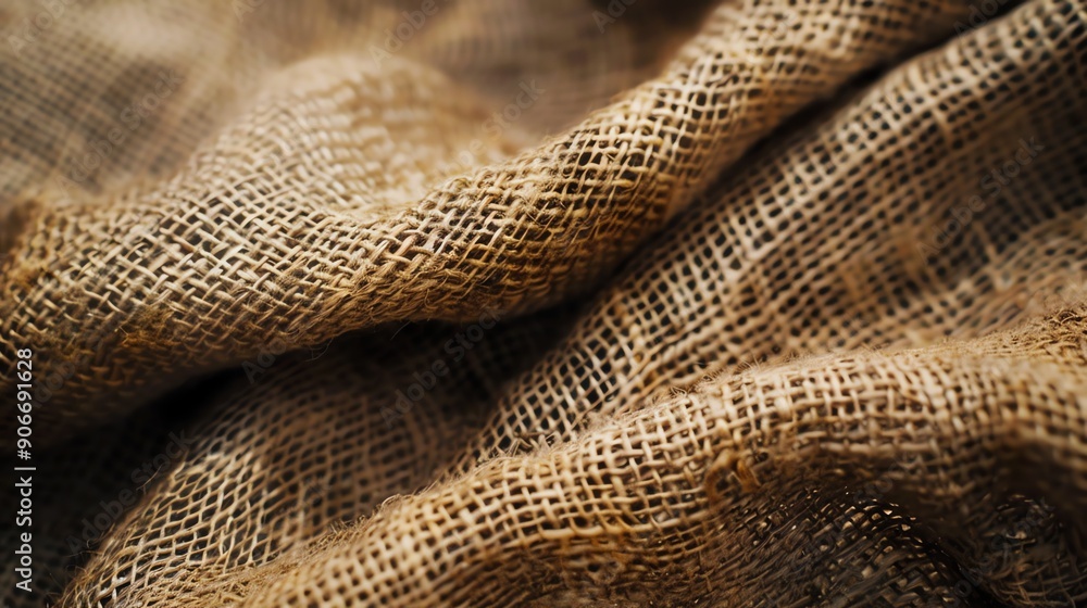 A close-up of the texture of burlap fabric. A close-up of the texture of burlap fabric.