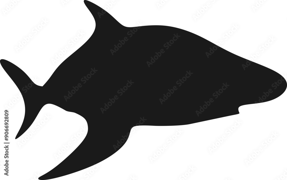 Shark Silhouette Vector Graphic Shark Silhouette Vector Graphic