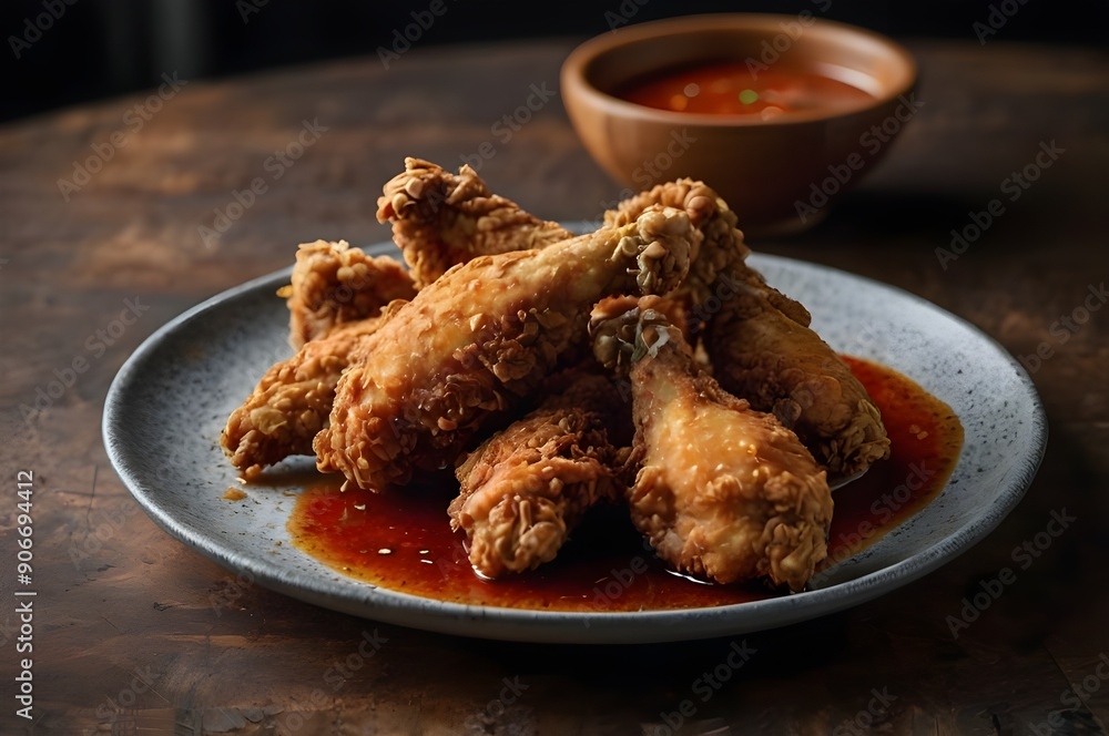fried chicken wings with sauce fried chicken wings with sauce
