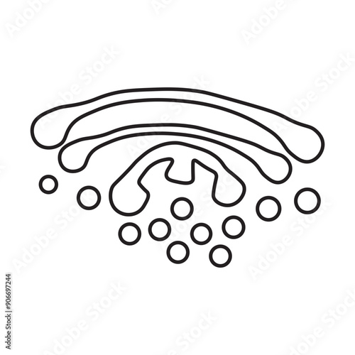 golgi apparatus line icon 
