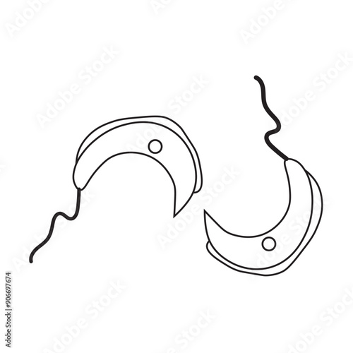 trypanosoma brucei line icon 