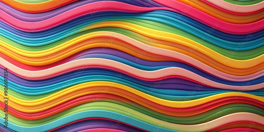 Rainbow Waves Abstract 3D Composition, abstract , colorful , wave , rainbow Rainbow Waves Abstract 3D Composition, abstract , colorful , wave , rainbow