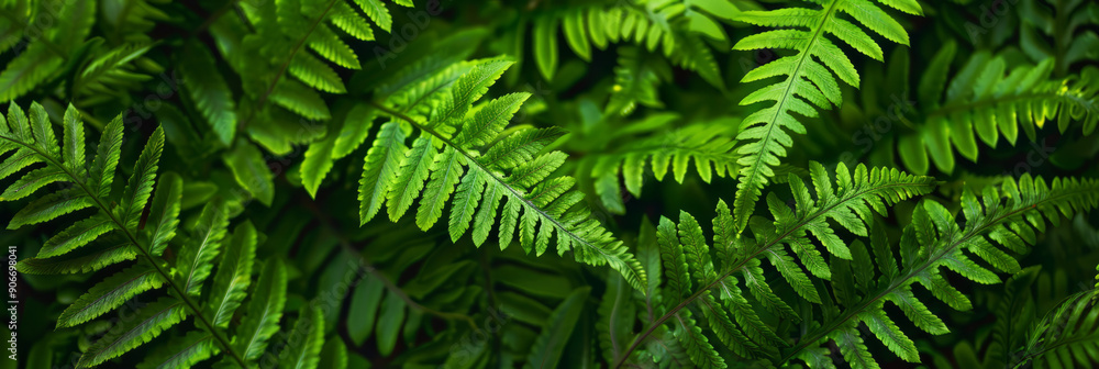 Lush fern leaves background. Vibrant natural texture Lush fern leaves background. Vibrant natural texture
