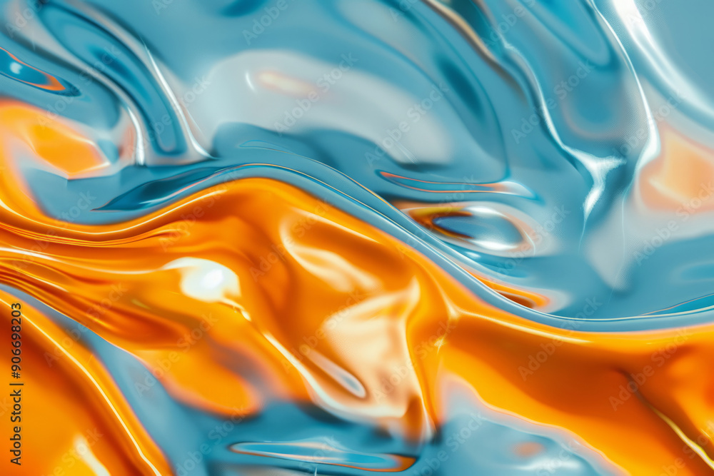 Obraz premium Abstract background of smooth, fluid, glossy waves