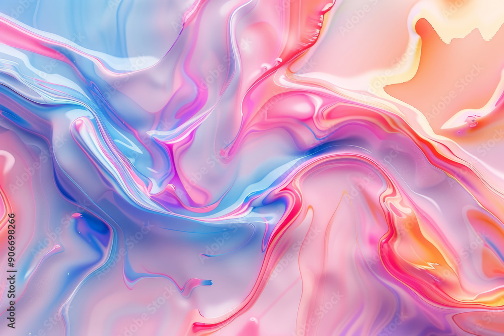 Obraz premium Vibrant dynamic abstract fluid art background with flowing multicolored patterns