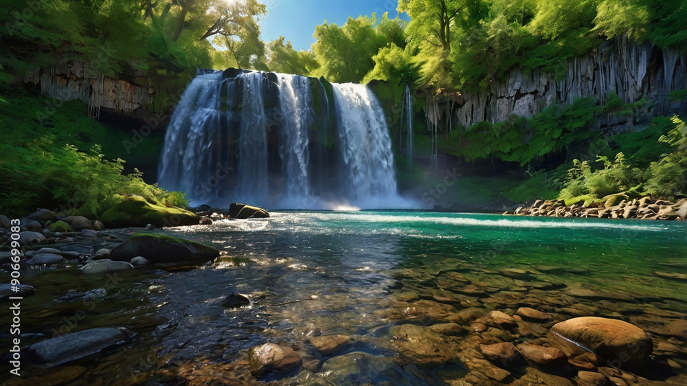 Obraz premium waterfall in the forest