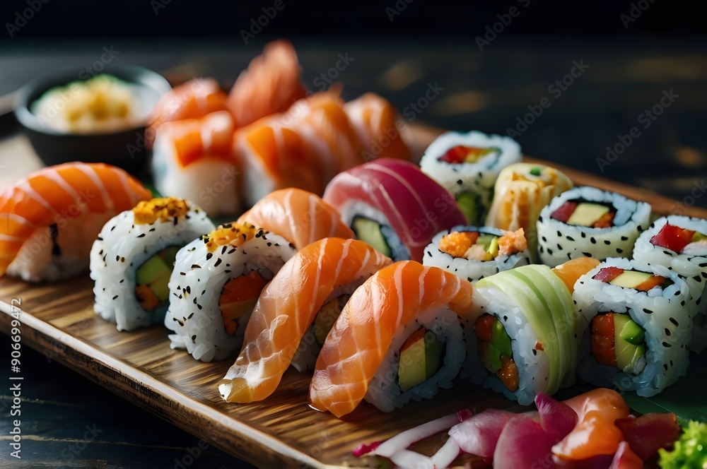 sushi on a plate sushi on a plate