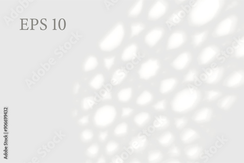 Transparent islamic window shadow. Abstract Arabesque shadow background with traditional ornament Ramadan muslim design. Light effect overlay. Mesh grid. Photo realistic vector illustration