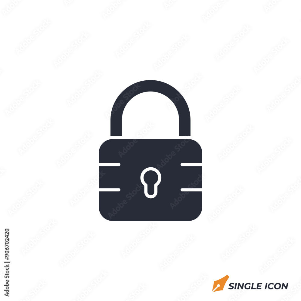 Padlock icon vector illustration. Padlock symbol isolated on white background Padlock icon vector illustration. Padlock symbol isolated on white background